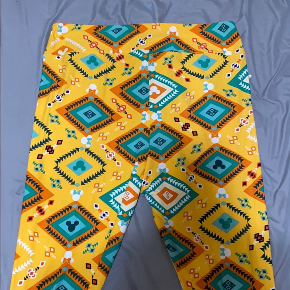 Yellow,orange, & green Minnie Mouse leggings
